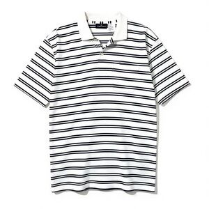 4/$20 Puritan Striped Polo Shirt | Navy & White | Men’s Large